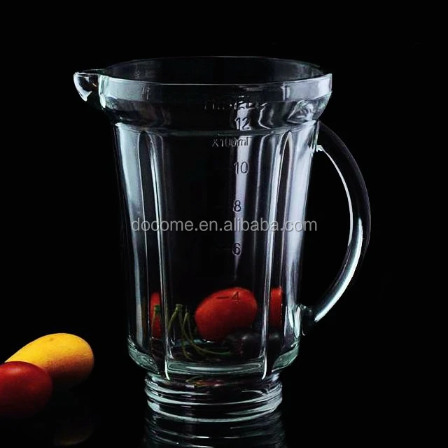 GA-BL-A59 Round 1.2L Soda Lime Glass Blender Jar Food Mixer Parts from BLENDERGLAS Brand Glass Pitcher