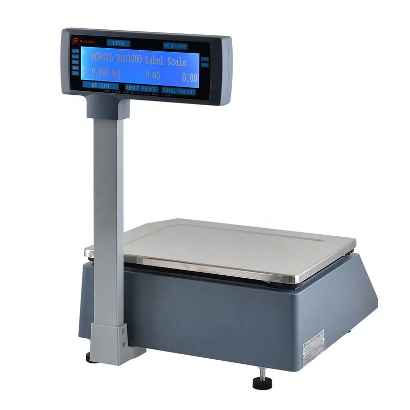 RS232 Lan Wireless Barcode Electronic Weighing Scale 30kg for Supermarket