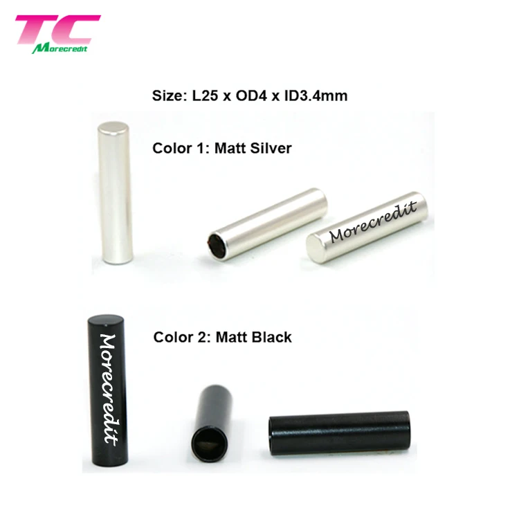 Plenty Stock  Bullet Aglet Tips For Shoelaces Drawstrings Hoodie Cord,  Wholesale 20mm Flat Head Laces Solid Seamless Metal Tip