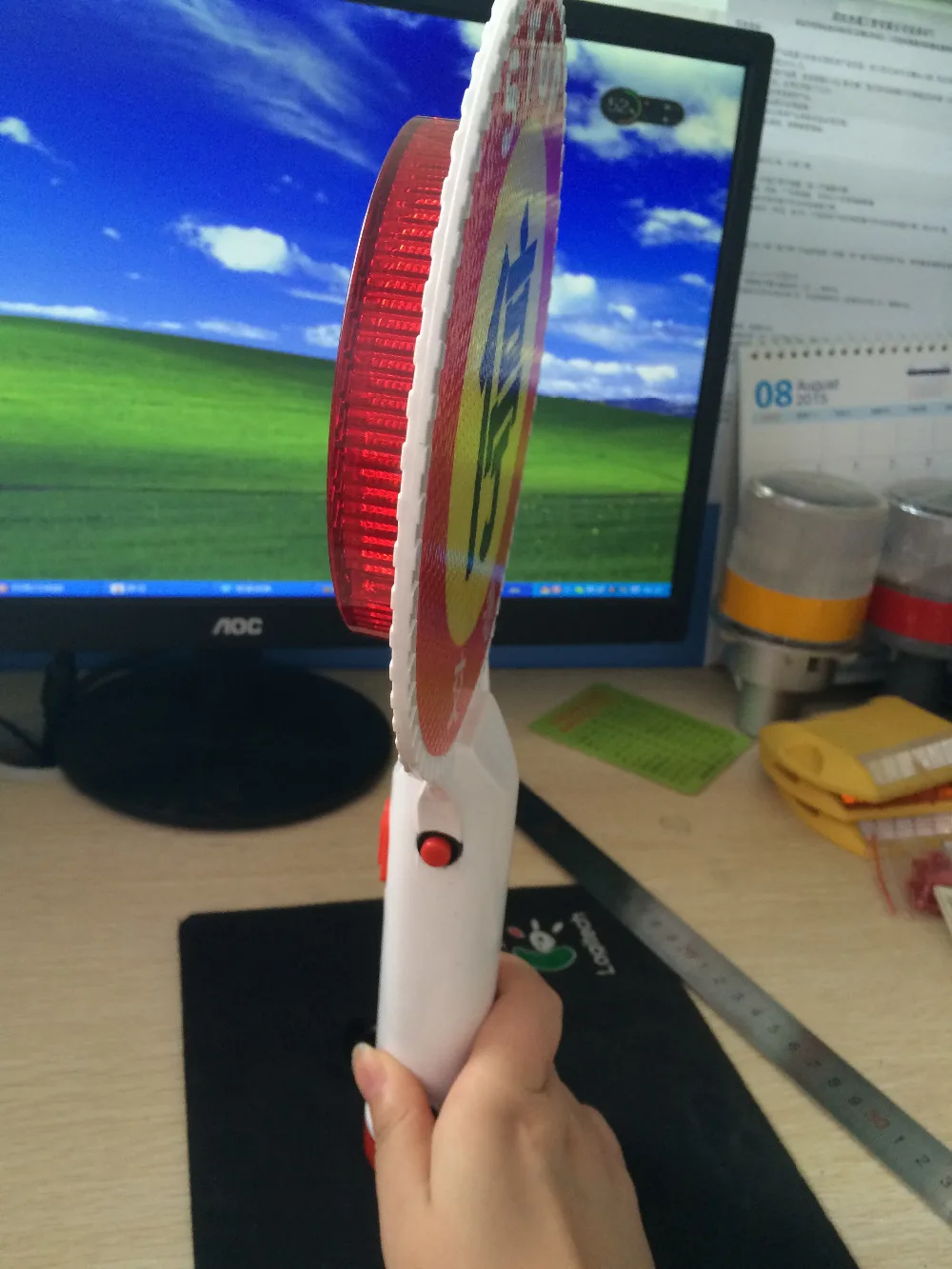 Hand-Held Flashing Road Traffic LED Stop Signs for Safety Signal