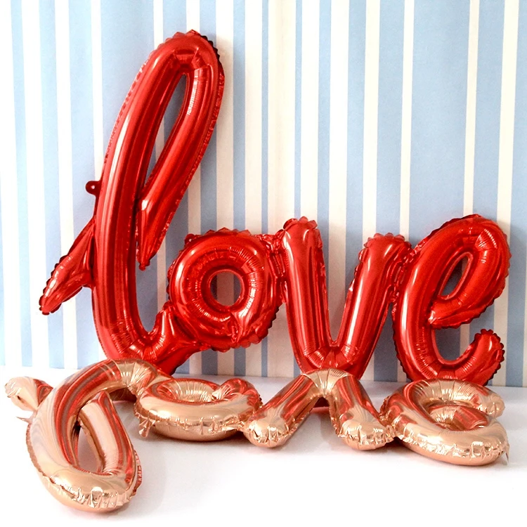 2021 New Product Wedding and Valentine Decoration Love Helium Foil Globos Balloons