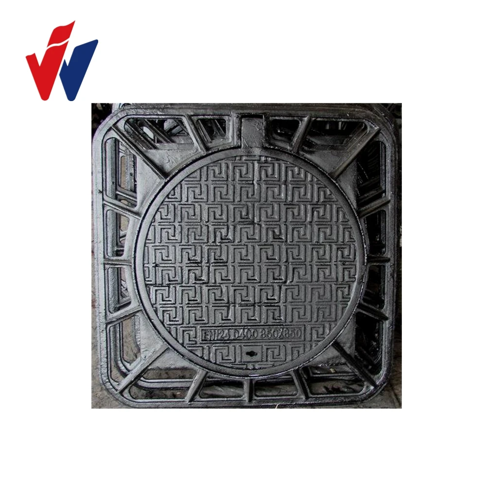 Hot Sale drainage sewerage cast iron ductile iron manhole cover black bitumen coated (860235133)