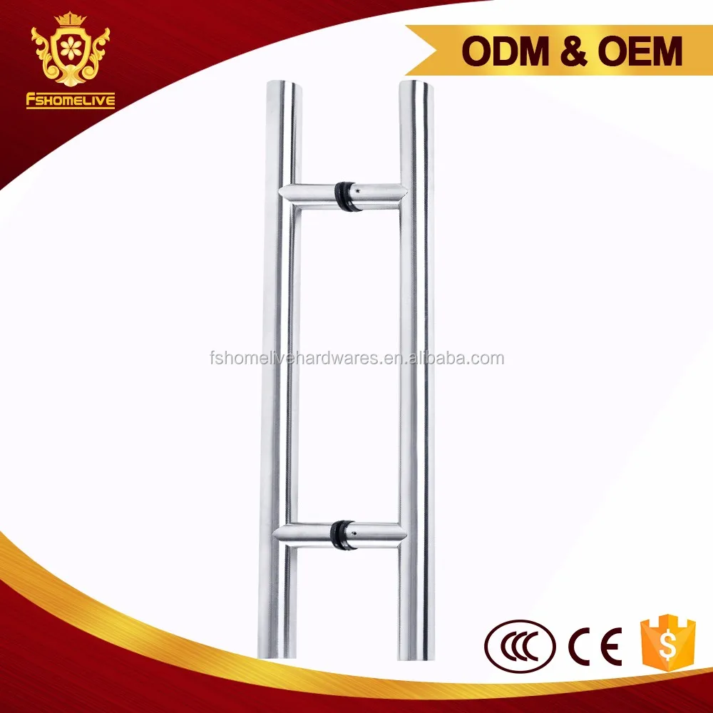 Shop glass doors, aluminum solid stainless steel industrial door handles