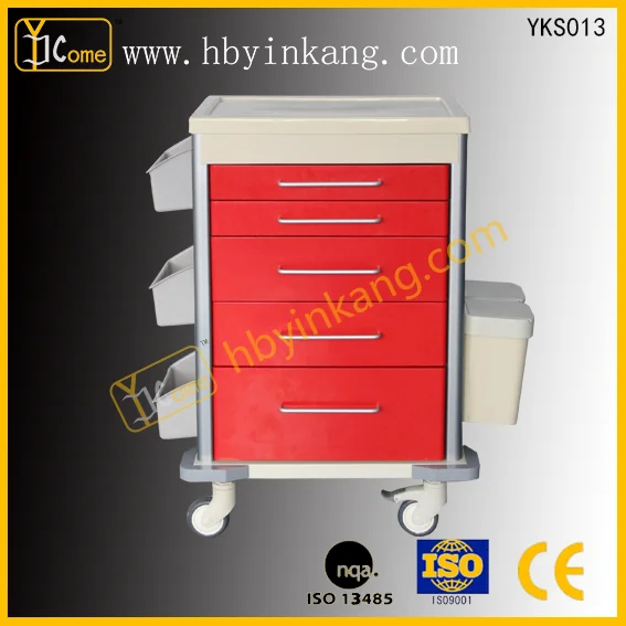 YKS012-1 High Quality Abs Medicine Hospital Trolley