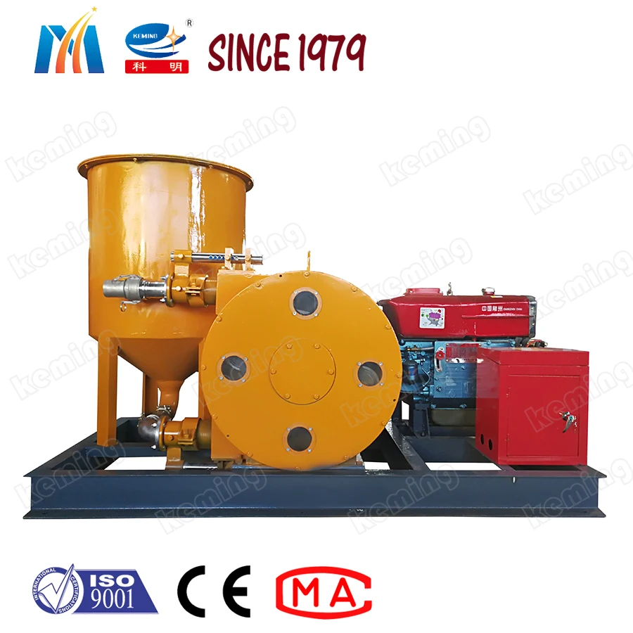 Pump Light Weight Concrete or Cement Diesel Peristaltic Pump with Storage Barrel