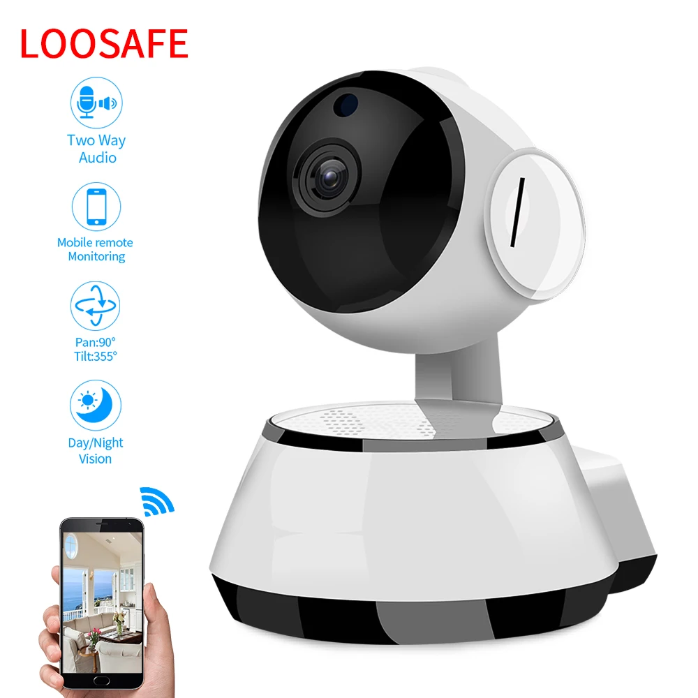 LOOSAFE security baby monitor 720P cctv monitor wireless ip camera indoor home surveillance ip camera