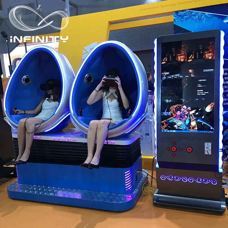  Уличные двойные сиденья 9D VR яйцо стул Виртуальная реальность оборудование симулятор и кинотеатр для торгового центра