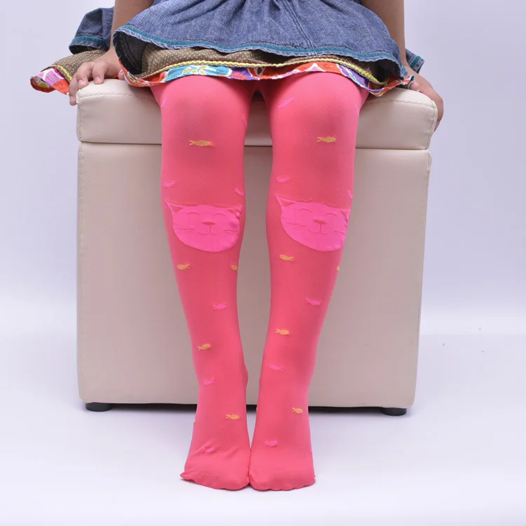 
Children clothes Kids Girls Leggings Cute Pantyhose Lovely Cartoon hello cat bunny kitty Tattoo Velvet Stocking Child leg warmer 