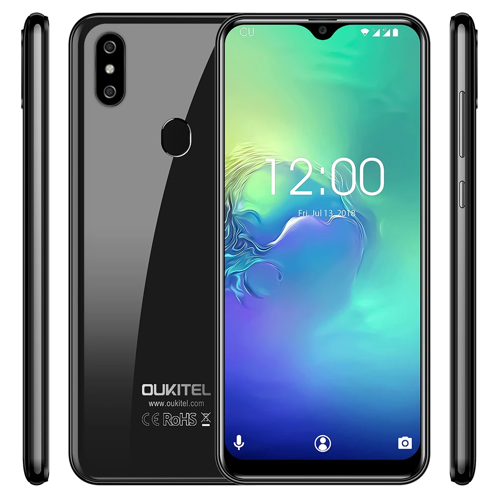 Новый OUKITEL C15 Pro 2 гб оперативной памяти, 16 гб встроенной памяти, Android 9,0 мобильный телефон MT6761 отпечатков пальцев Face ID 4 аппарат не привязан к оператору сотовой связи смартфон экрана падения воды