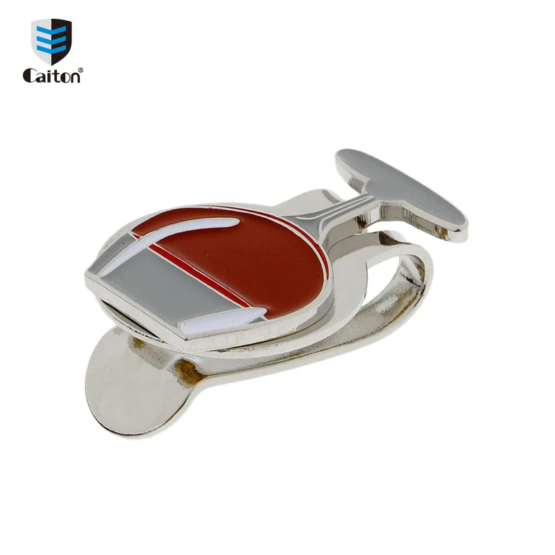 Alibaba best sellers wine glass metal golf ball marker with magnetic hat cap clip accessories
