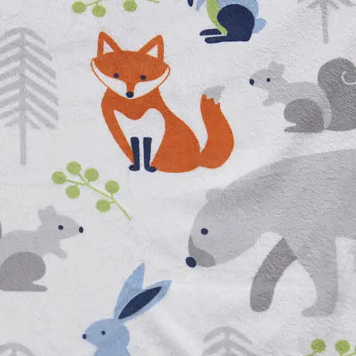Custom baby blanket fox pattern 100% polyester blanket baby blanket