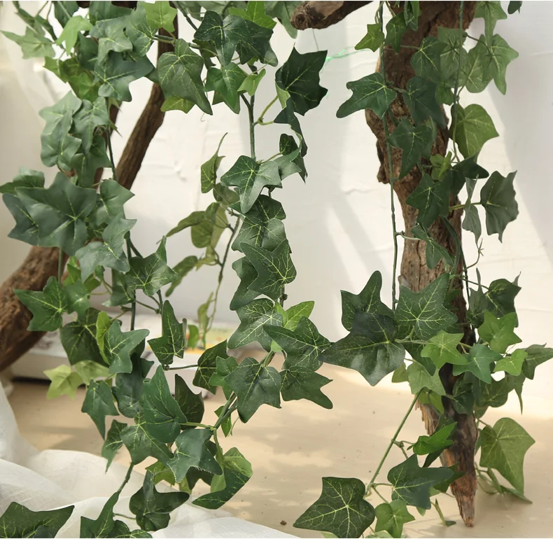 
Indoor Outdoor Decor 190cm Length Artificial Ivy Leaves 12 Pack Faux Leaf Hanging Plants Fake Foliage Ivy Vines 