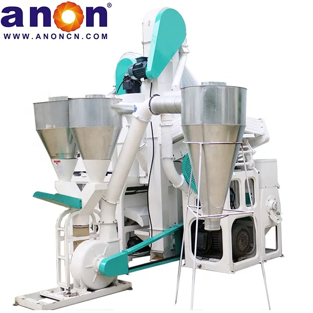 Высококачественная китайская Мини-Автоматическая комбинированная рисовая мельница и очиститель ANON