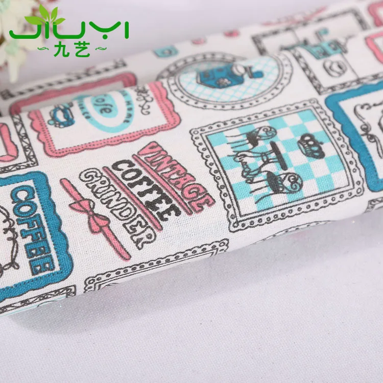 Hometextile hot sale 70%cotton 30%linen printed linen curtain fabric for clothing