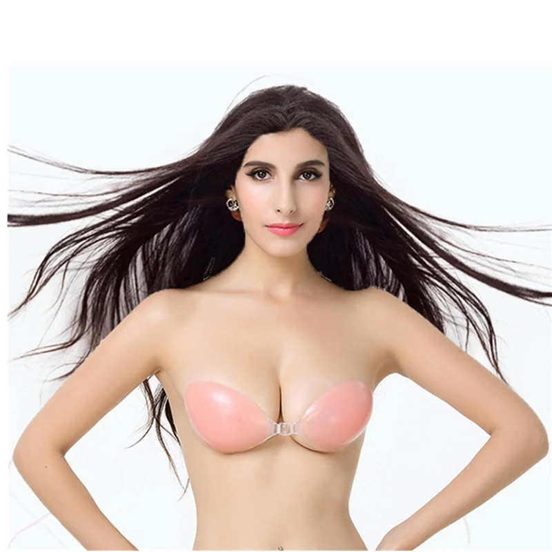 open hot sexy girl photo Invisible strapless transparent clear silicone bra
