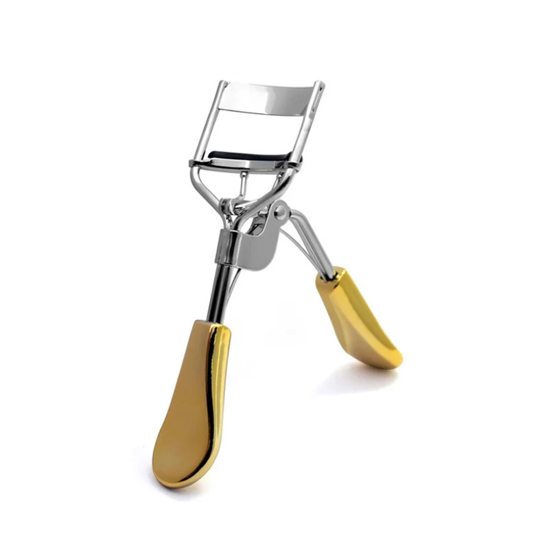
wholesale private label custom Plastic Gold Eyelashes Curling eyelash curler 