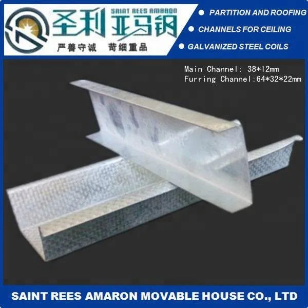 suspended ceiling system GI profile main channel/ c channel/roofing c purlins Bolivia market