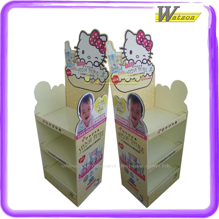 children shampoo promotion in supermarket cardboard display stands