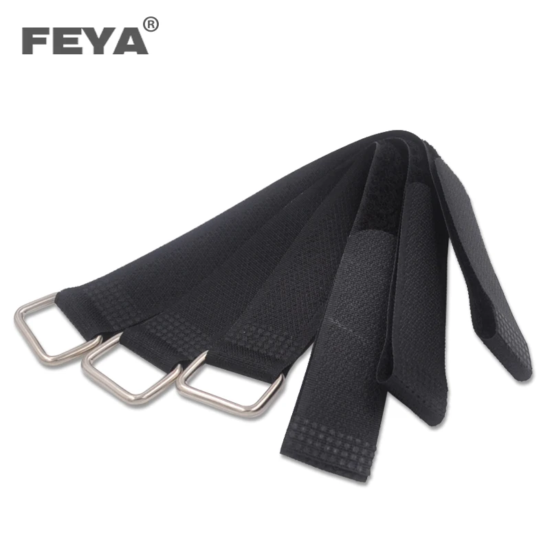 Adjustable multi-function notebook hook and loop strap with buckle