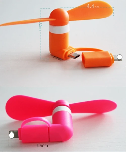 2 в 1 вентилятор Micro USB для мобильного телефона, мини вентилятор охлаждения для android и iphone