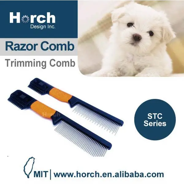 Innovative Pet Dog Grooming Comb with Razor and Changeable Blade