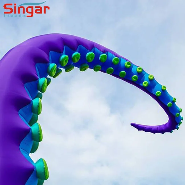 Sea monster inflatable street art octopus feet tentacles jellyfish legs for rooftop window wall festival party decoration