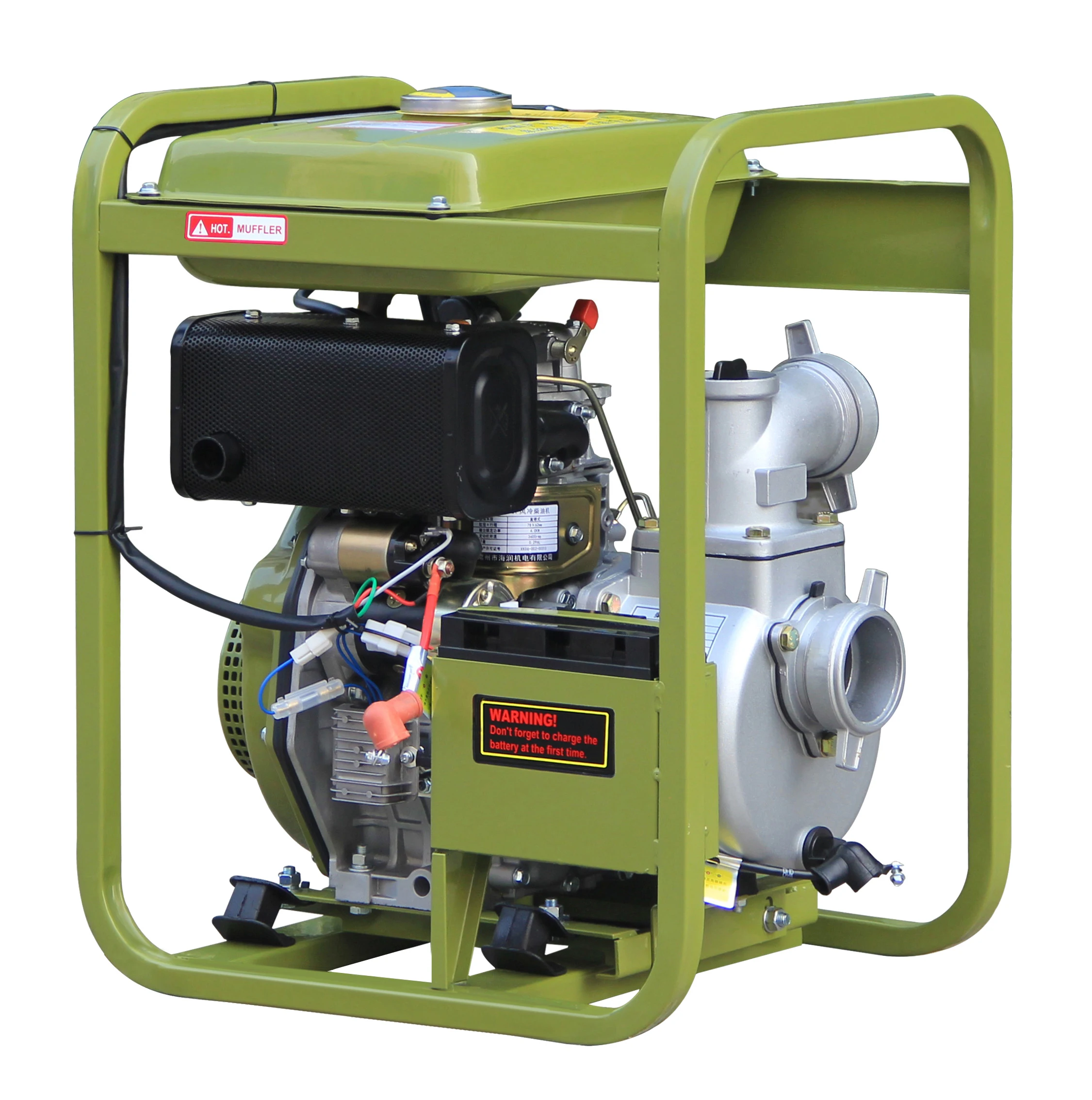 80 мм сельского хозяйства 3-дюймовый дизельный водяный насос с большой топливный бак