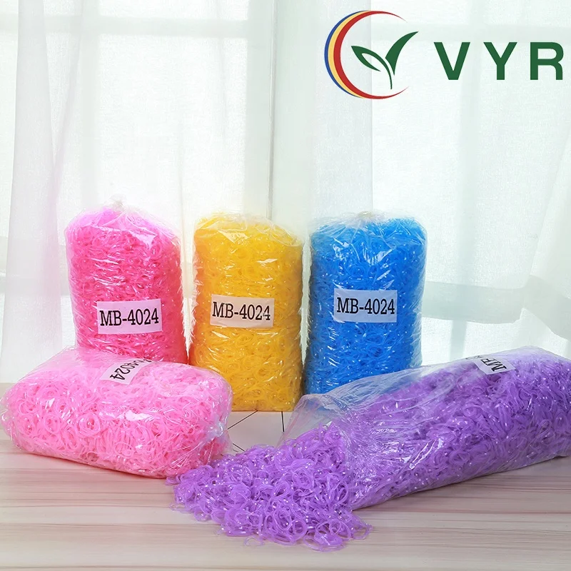 middle size mat light transparency color Elastic TPU Rubber Bands kids Hair Band 4024