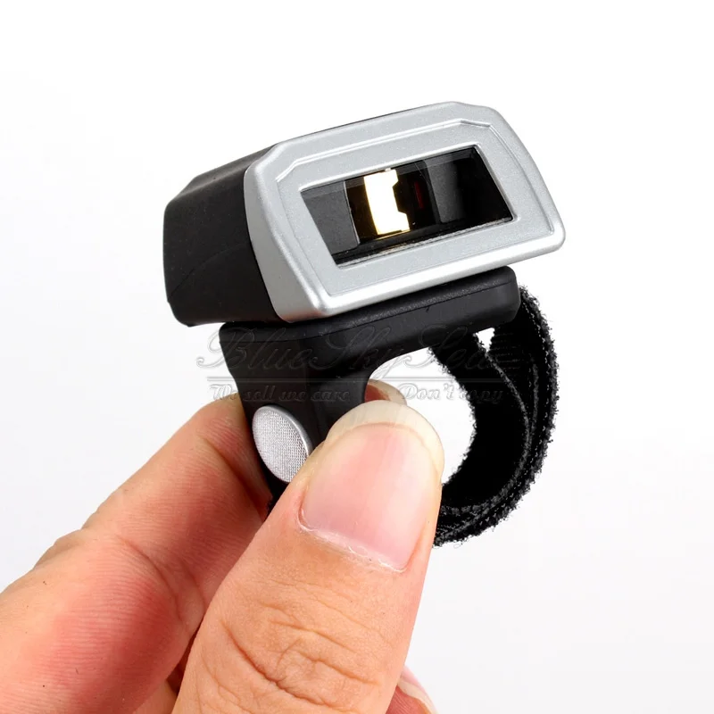 Портативный переносной кольцо 2D сканер штрих-кода чтения HJ23S Wirless мини Bluetooth QR код читателя
