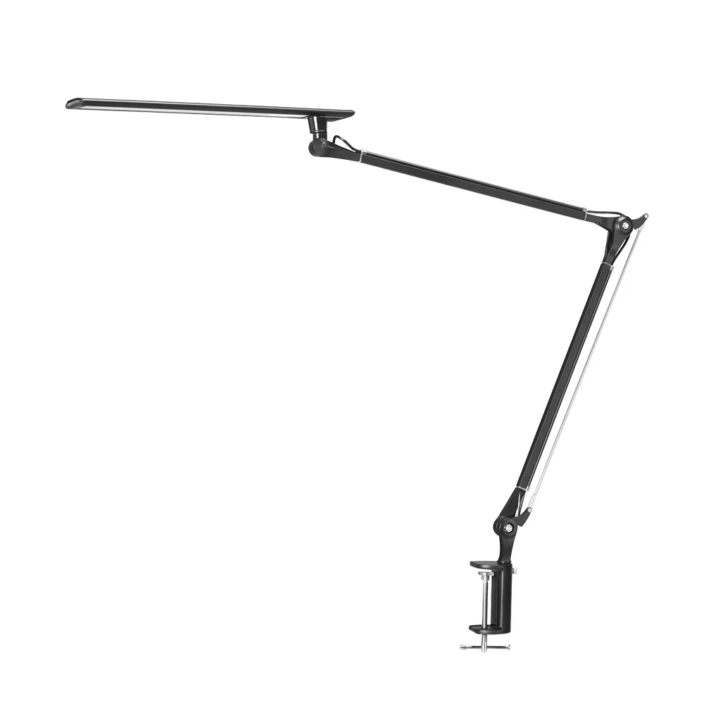 Metal Architect LED Desk Lamp Swing Arm Task Lamp with Clamp Eye-care Drafting Table Lamp