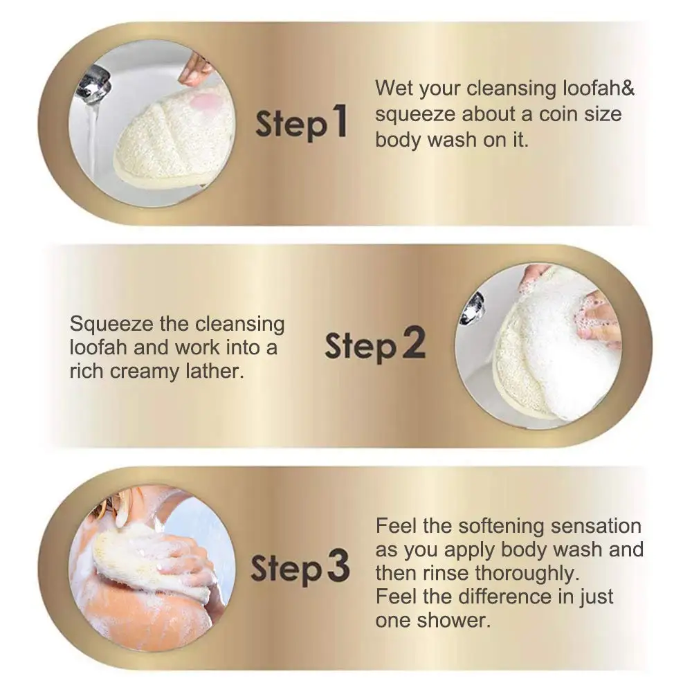 Bath & Shower Loofah Brush 2 in 1 Face & Body scrub Gentle body brush Skin 100% Better Scrubber silicone body brush for bath