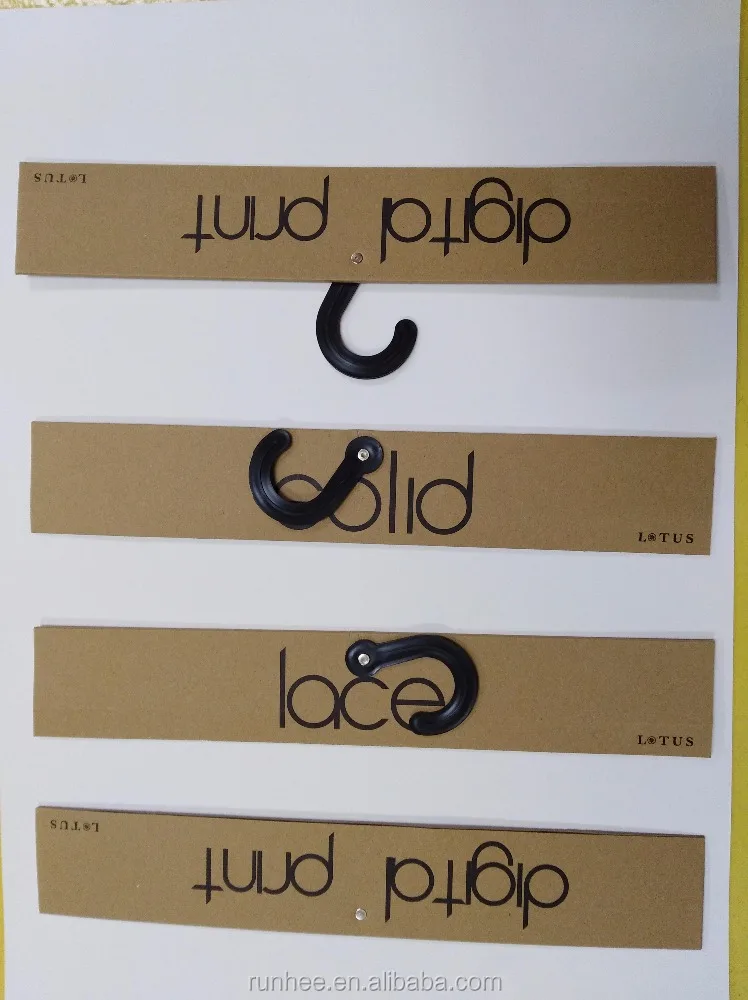 FSC chinese factory custom kraft cardboard cloth fabric sample header hanger for fabric sample made in china