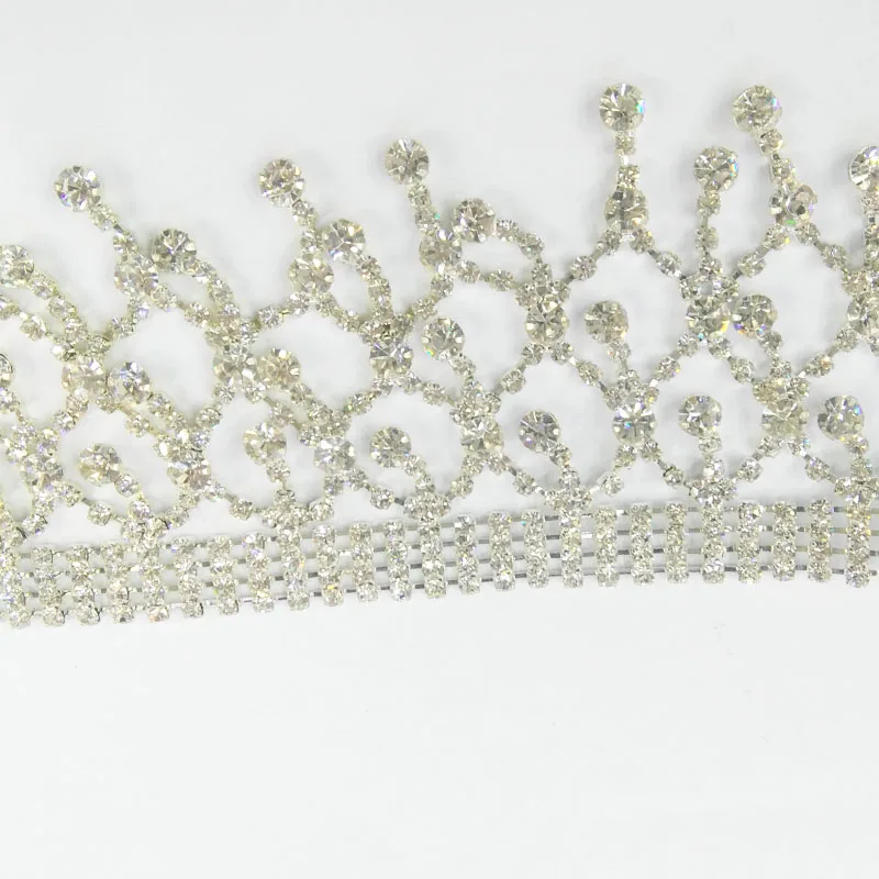 
Wholesale DIY Custom Appliques Clear Rhinestone Banding Mesh Trimming 