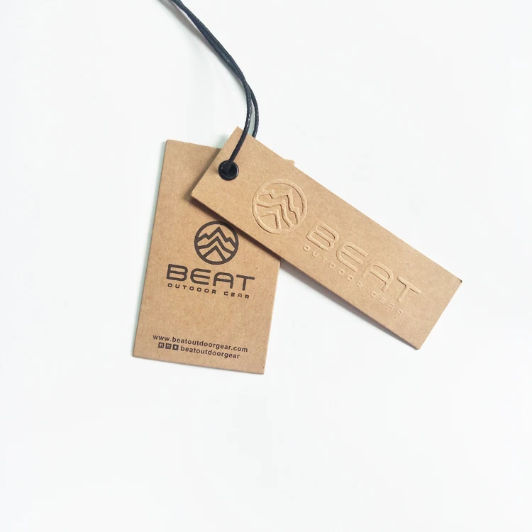 Garment Accessories Fashion Hang Tags Custom Recycled Clothing Hangtags For Clothing, Eco Friendly Kraft Paper Labels For Cloth