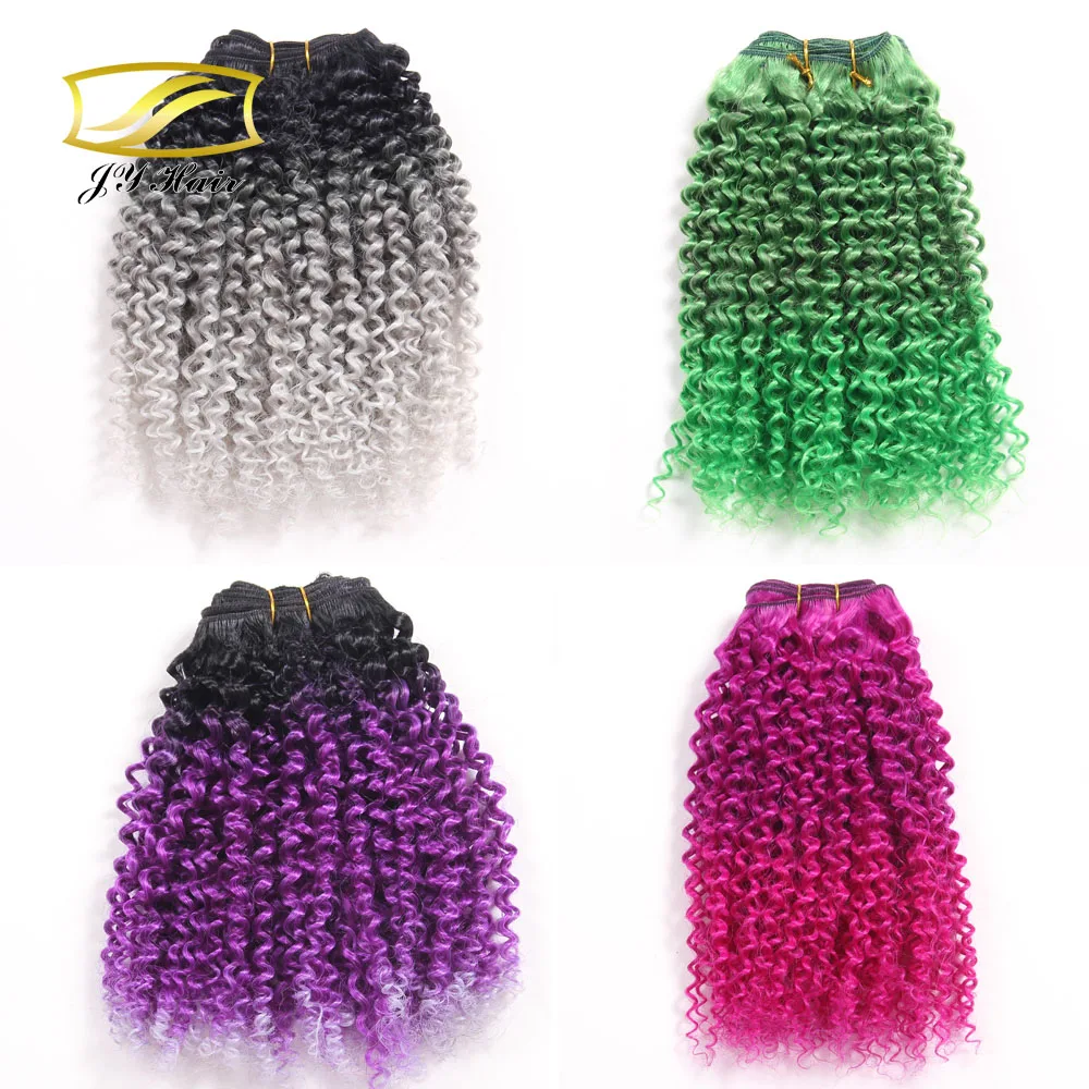 Пряди Омбре, пряди волос, от черного до фиолетового, фиолетового цвета, не спутываются, не выпадают, вьющиеся синтетические волосы для наращивания