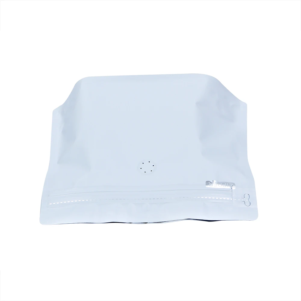 Coffee bag with high barrier valve aluminum foil flat bottom standing empty coffee bean storage bag suitable for home or store
