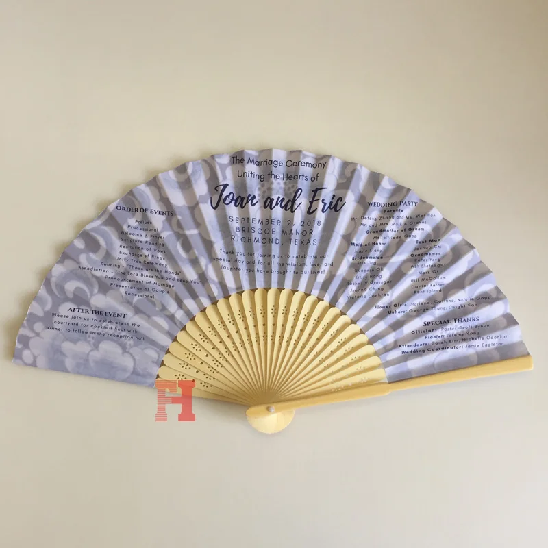 Китайские традиции, ручной складной бумажный веер для праздников с индивидуальным принтом