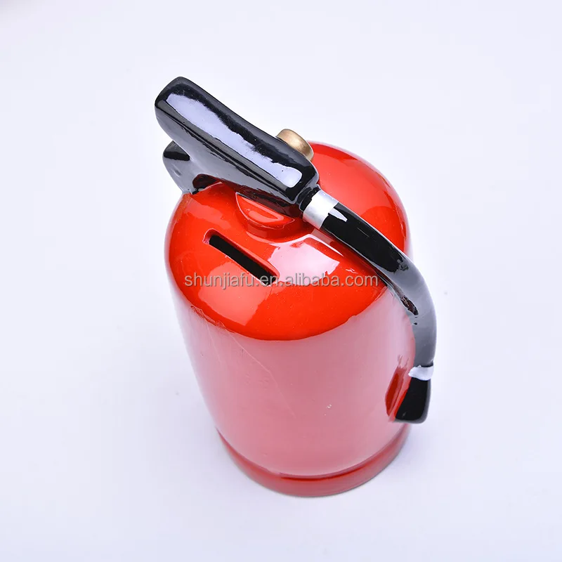 Fire Extinguisher ceramic piggy bank various colors ceramic money boxs
