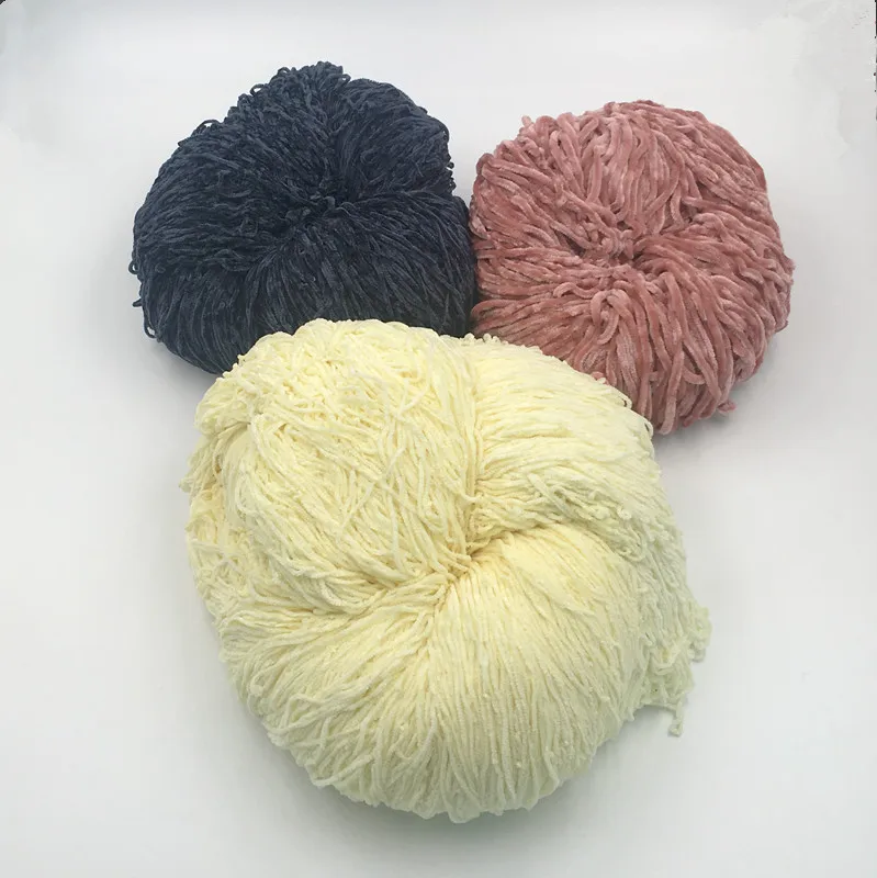 
Factory 1/1.85nm polyester chenille dyed yarn for knitting 