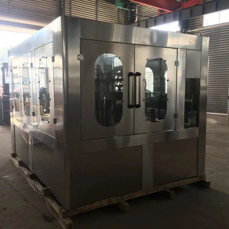 Zhangjiagang Automatic 3 In 1 Glass Bottle Beer Washing Filling And Capping Machine