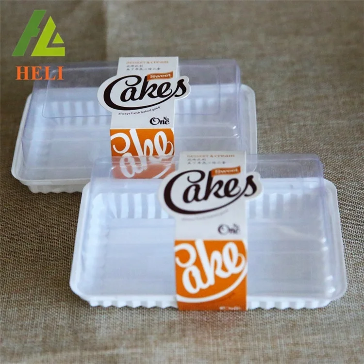 Various styles bread cake PET plastic blister disposable container slice boxes