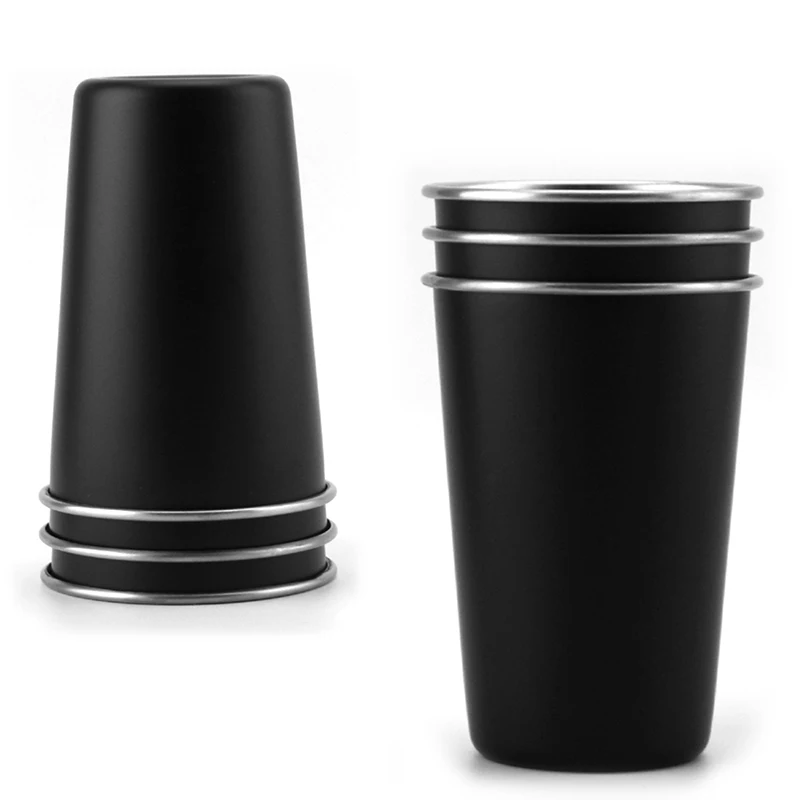 Coffee Travel Beer Vacuum Insulated Double Wall Carabiner Silicone Lid Insert Stainless Steel Camp Mug