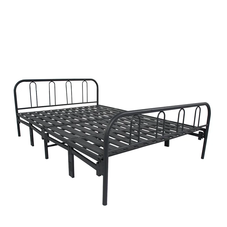 Popular Design Folding Bed Bedroom Furniture Metal Bed Double Bed DS-066D-1