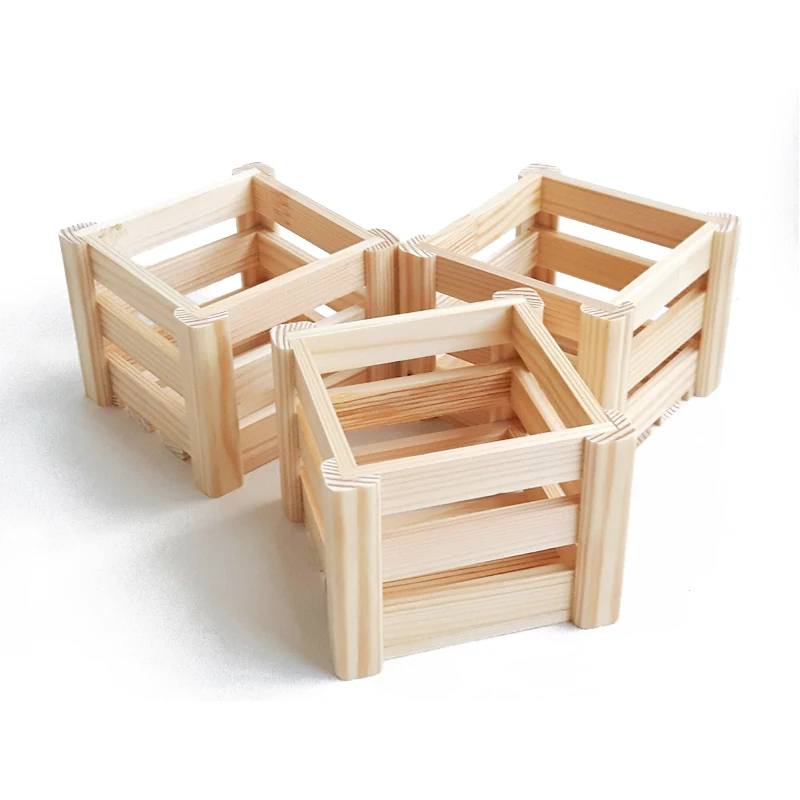 Chinese factory blank wood custom size wood farm crate