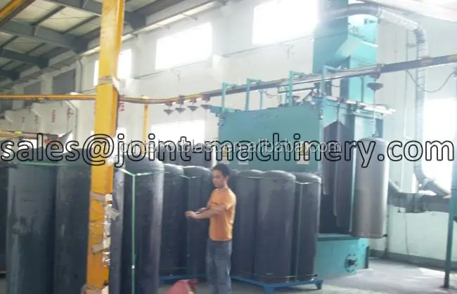 Ведущий качества газовый баллон дробеструйные машины/металлический крюк через дробеструйные машины