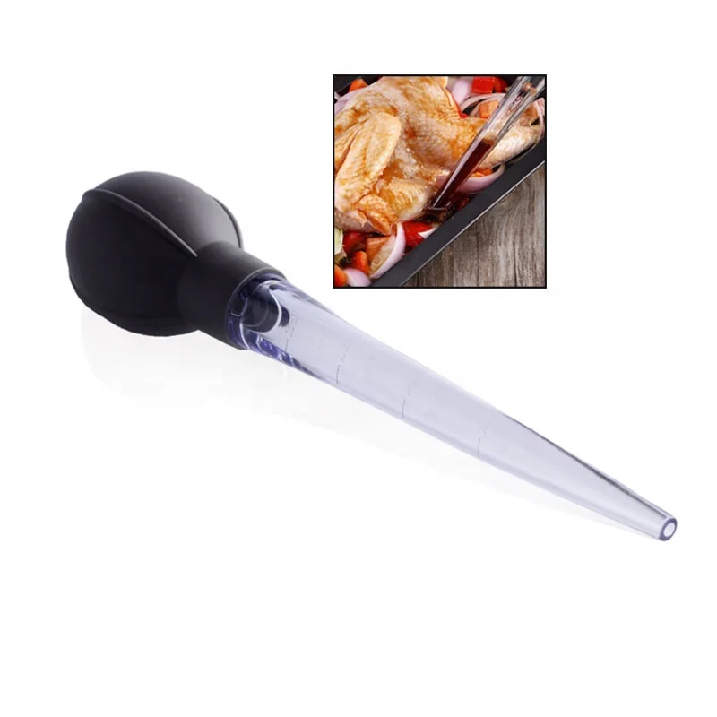 
28ml Factory Heat Resistant Clear Plastic Turkey Baster 