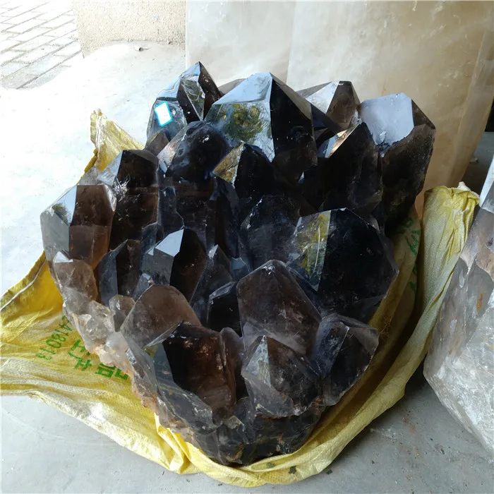 Big natural smoky quartz crystal clusters rock crystal specimen grapes clusters