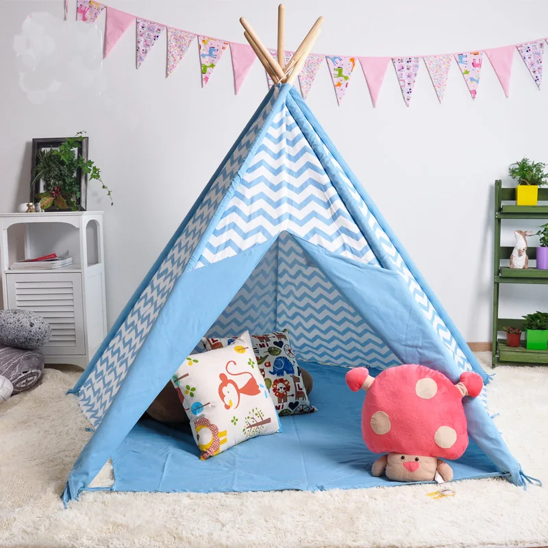 2023 OEM stripe design kids teepee wigwas with 5 ways tents gazebo tents