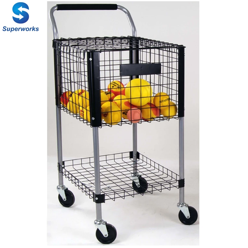 tennis teaching ball carrier ball storage cart holds 325 Balls with 4 wheels