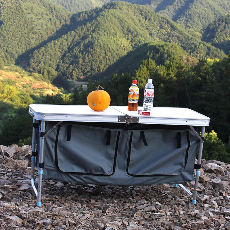 New outdoor mdf portable camping folding table with oxford bag furniture